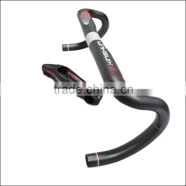 2016 Xinshun Mountain Bikes Carbon Handlebar Mtb Road Bike Accessories Bicycle Parts Grips With Stem BH2212 photo-2