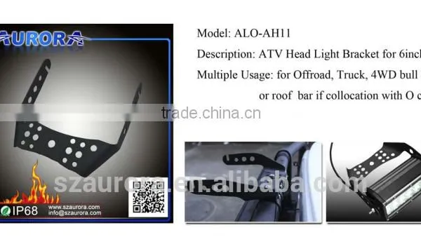 ARORA RoHS 6inch Single Row Led With ATV Light Bracket Offroad Led photo-2