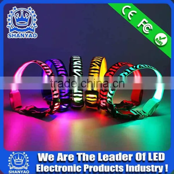 Wholesale LED Yellow Braided Nylon Choke Collar For Dog photo-6