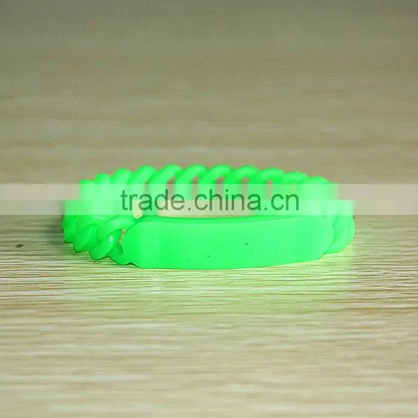 Colorful Braided Bracelet With Blank Band Silicone Construction photo-3
