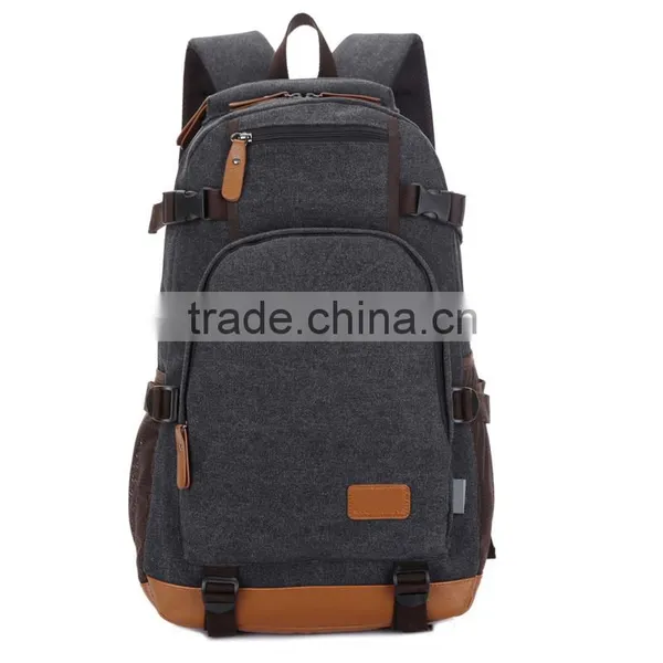 Fashion Trend Camping Custom Canvas Backpack photo-3