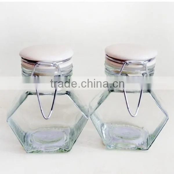Clear Glass Jar With Ceramic Locking Lid photo-2