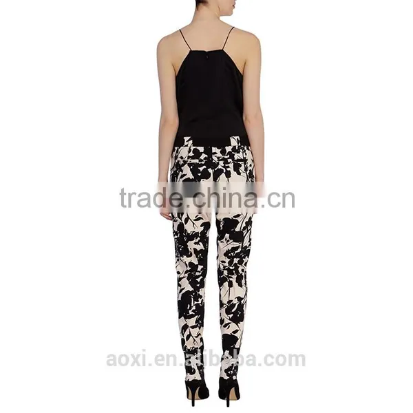 Oem Supplier All Over Print High Waist Long Fashion Slim Pants for Woman 2016 photo-3