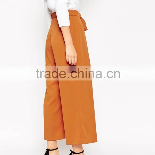 European Organge Custom Loose Style Office Lady Pants photo-4