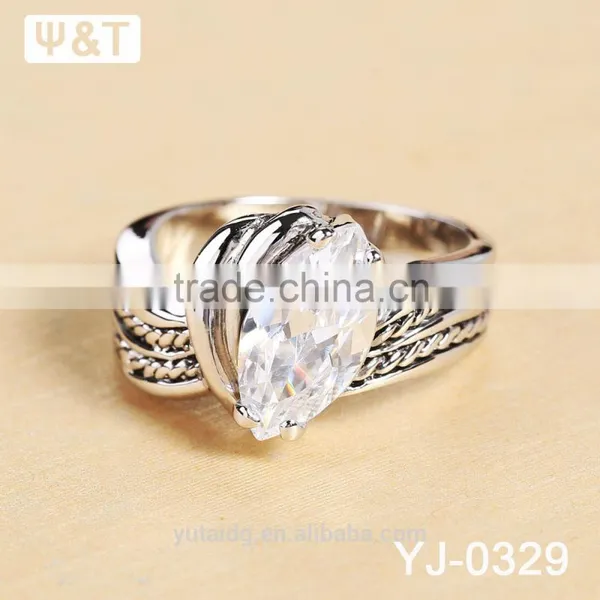 Jingli Jewelry Gemstone Rhodium Plated Women Ring (YJ-329) photo-3