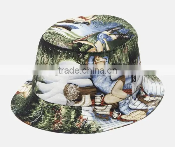2016 Hot ! Men Fashion Custom Made Bucket Hat With String Cap photo-2