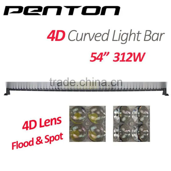 Penton High Quality Led Light Bars 312w Curved Led Bars 54'' Cheap 4D Bars