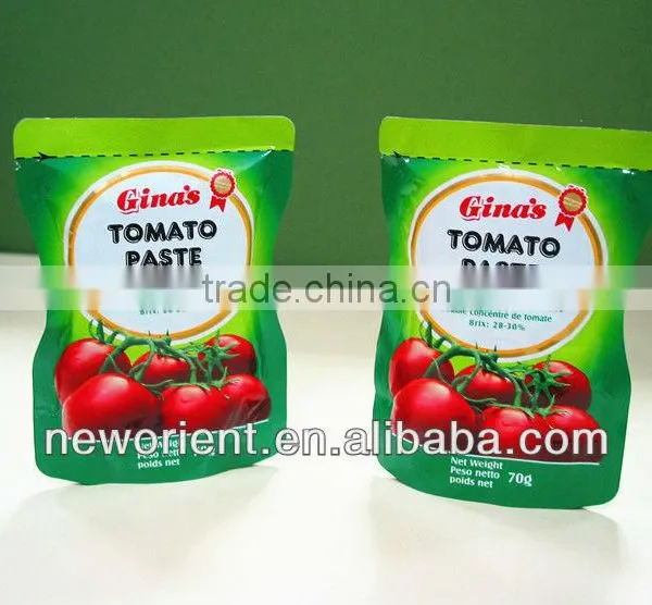 Bright Red 28-30% Brix Sachet Tomato Paste/sauce Package photo-3