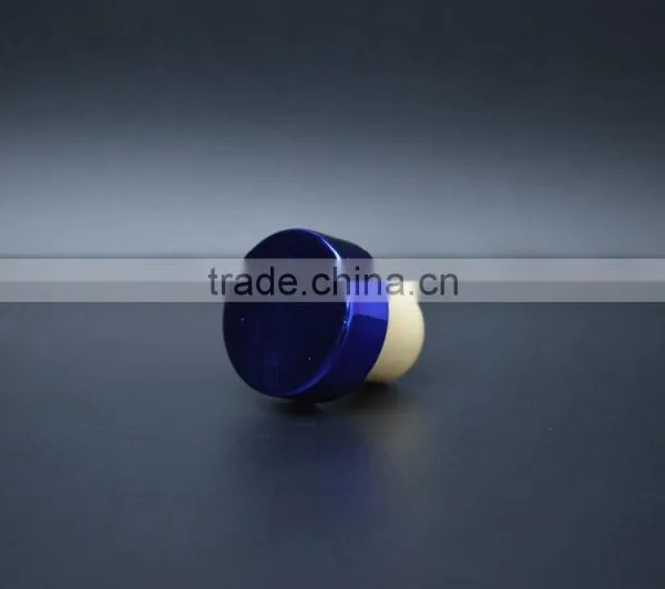 Blue Aluminum Cap With Synthestic Cork Wine Bottle Stopper photo-4