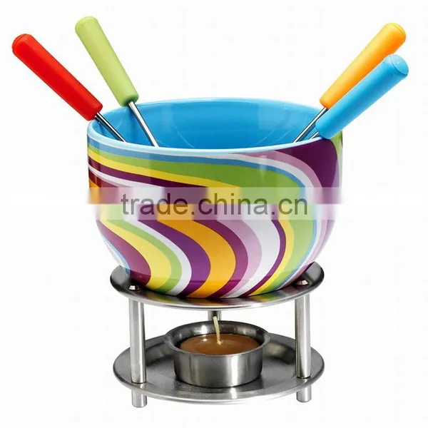 Amazon Hotsale Ceramic Bowl Melting Cheese Chocolate Multi-Purpose Fondue photo-3