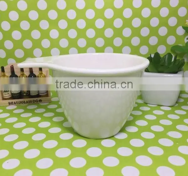 Stocked Popular White Ceramic Bowl Ceramic Dished With Single Handles photo-5