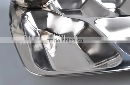 SS18/8 Stainless Steel Fast Food Tray/Mess Tray/Snack Tray,Winolaz photo-4