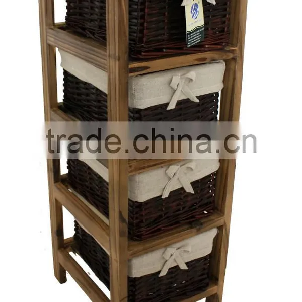 Living Room Furniture Baked Small Furniture Wicker Chest of Drawers photo-6