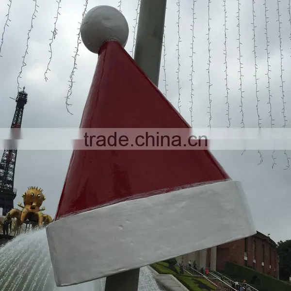 Outdoor FRP Christmas Hat Decoartion photo-2