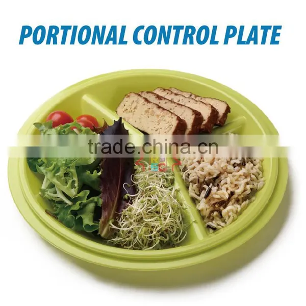 3-compartment Meal Prep Plastic Microwave Portion Control Plates Section Divided Dish With Air Vented Lids photo-4