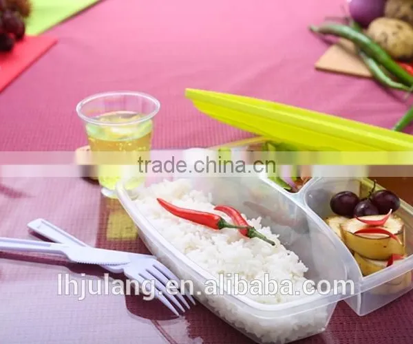 BPA-Free Foodgrade Plastic Lunch Box With Fork and Knife,plastic Lunch Box Set With Fork photo-2
