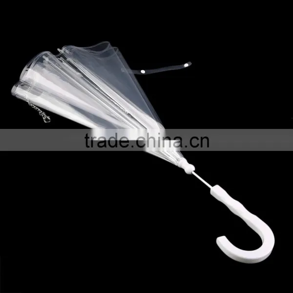 1Pcs Cute Fashion Attractive Comfortable Transparent PVC Dog Puppy Pet Umbrella for Outdoor Rain Travel Hiking Pet Supplies photo-6