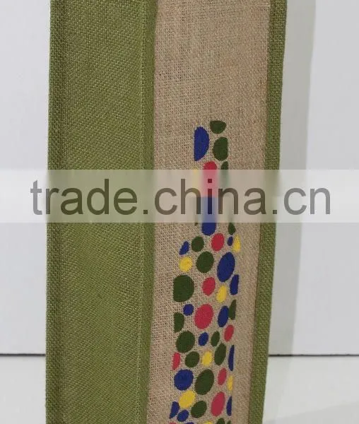 Jute Wine Bag/ One Bottle Wine Carry Bag Jute/ Eco-friendly Wine Tote photo-5