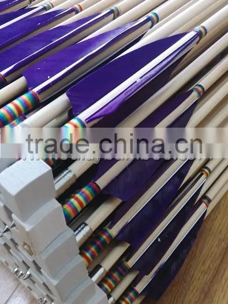 7.5mm~9mm Hunting Use Rainbow Type Cedar Purple Fletched Arrows For Archers photo-5