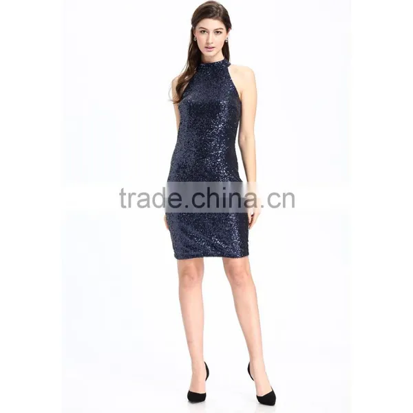 Domin Fashion Latest Sequin Woman Whole Short Dress photo-3