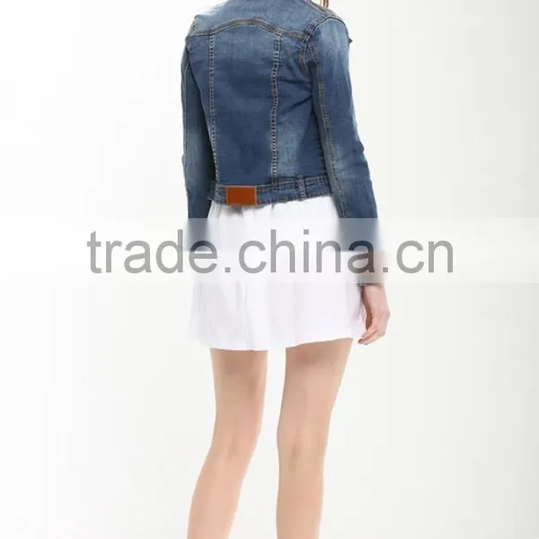 Oem Service Korean Style Loose Fancy Short Style Denim Jacket Wholesale photo-6