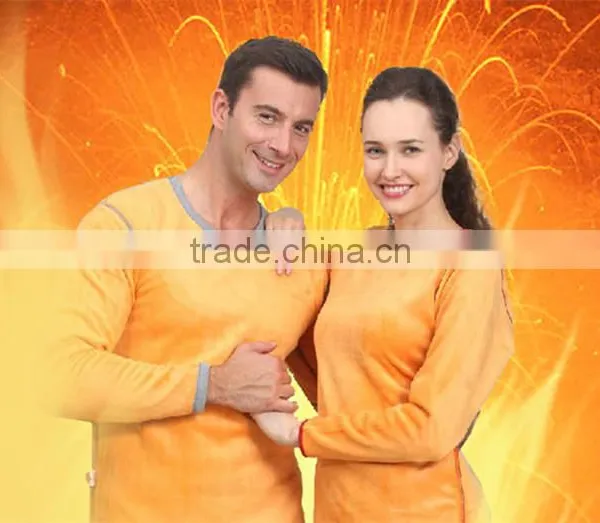Custom Hot Sale New Couples Thermal Underwear Women Men Winter Thickening Low Round Collar Long Johns Top+pant Sey Soft Underwea photo-4