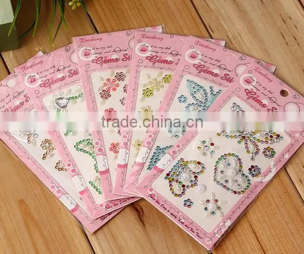 Custom Mixed Color Butterfl Rhinestone Jewelry Seal Rhinestone Acrylic Decoration Stickers photo-6
