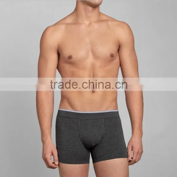 Classic Tight Shorts Plain Grey Cotton Wholesale Plain Boxer Shorts photo-2