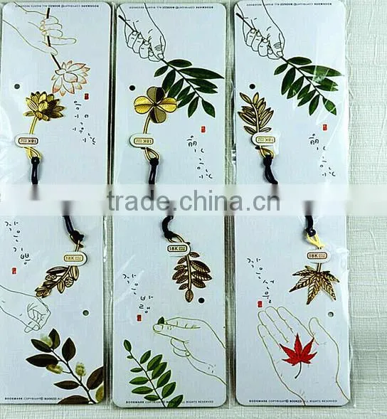 High End Hollow Leaf Shape Metal Bookmark Women Loved Style Gold Metal Bookmark Tags for Her Gifts 2016 photo-4