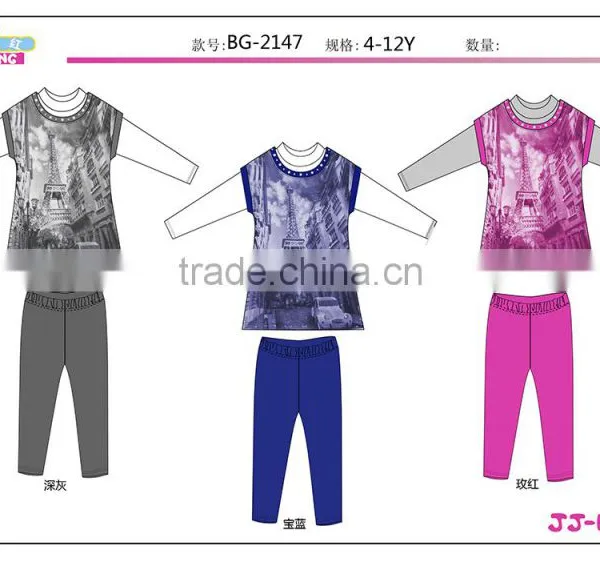 Girl's Knit Sports Set Double Sleeve Wholesale Lot photo-2