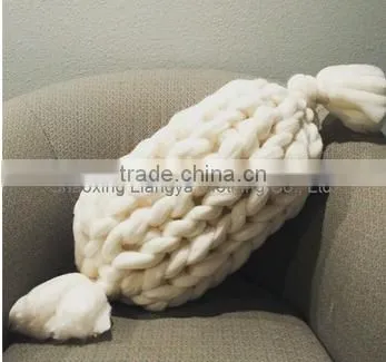 100%Poly Giant Chunky Knitted Throw Blanket photo-3