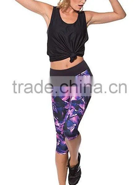 Custom Design Heat Transferred Printing Women Wearing Tight Leggings Joggers Pants Yoga Wear photo-2