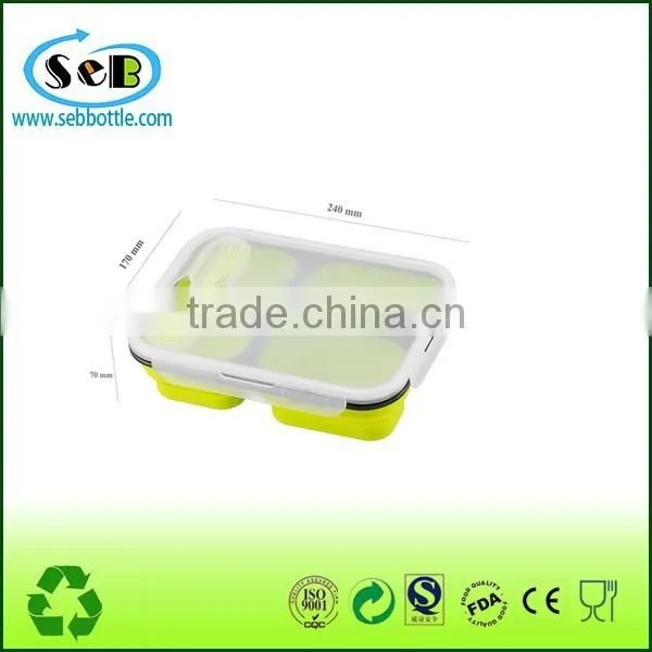 New Collapsible Silicone Lunch Box to Keep Food Fresh photo-3