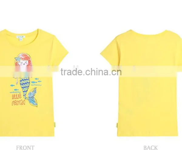 Custom Gilrs Cartoon Mermaid Tail Printed T-shirts photo-4