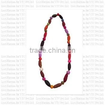 Soft Sheep Wool Hand Made Felt New Design Necklace. photo-4