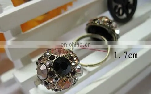 Godbead Mushroom Head Ring Fashion Plated Genuine Austrian Crystal Party Club Rings Jewelry photo-4