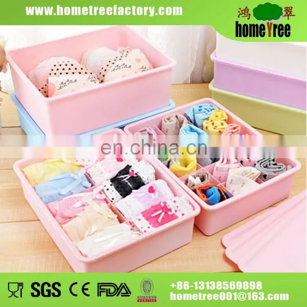 15 Dividers Fashion Colorful Underwear Storage Box Socks Storage Boxes With Lid photo-3