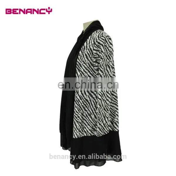Cardigan 2017 Women Zebra Printed Sweater Knitwear Cardigan With Shawl Neck photo-2