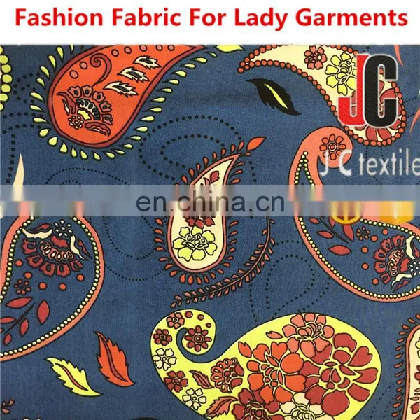 2017 Dresses Women Paisley Pattern Printing Rayon Poplin Fabric