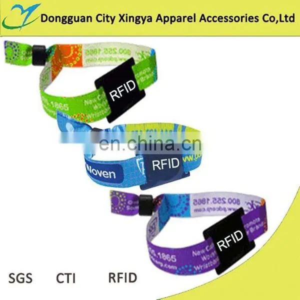 Cheap Customized Polyester Festival Rfid Fabric Wristbands photo-2