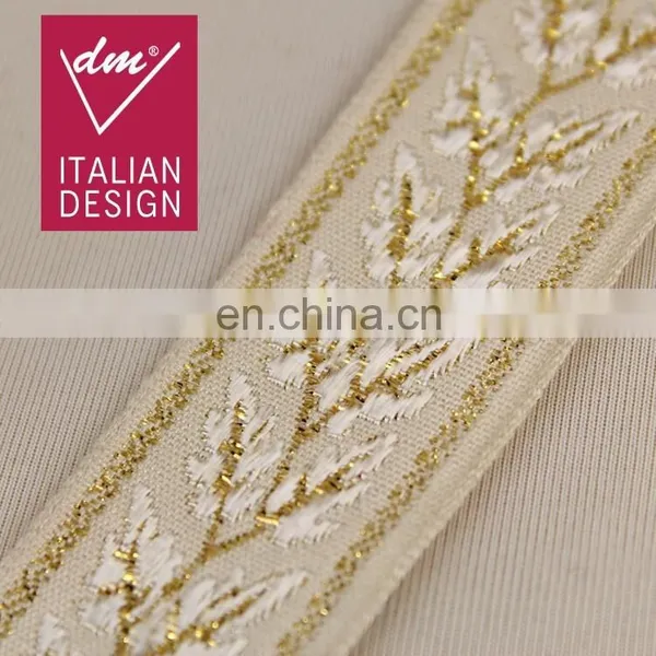 Elegant Gold Metallic Yarn Ribbon for Garment RB0382 photo-2