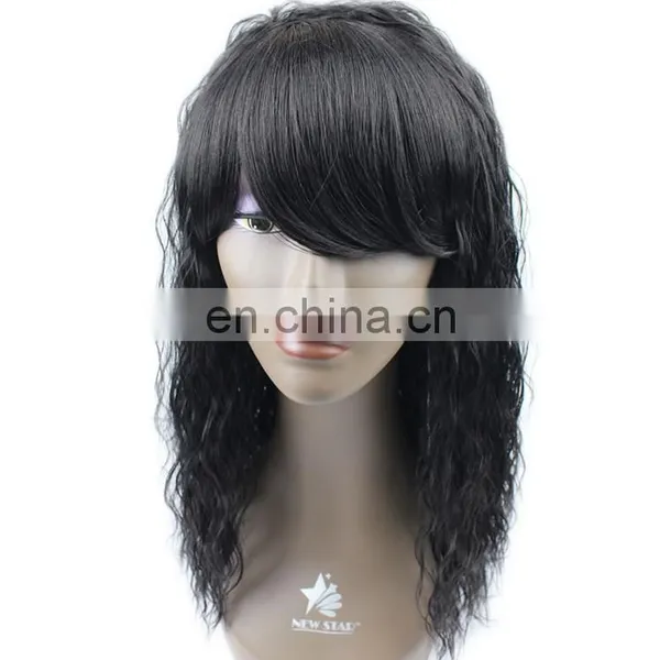 Accept Paypal Wholesale Price Long Curly Afro Wigs ,Afro Kinky Curly Micro Synthetic Braided Wigs for Black Women
