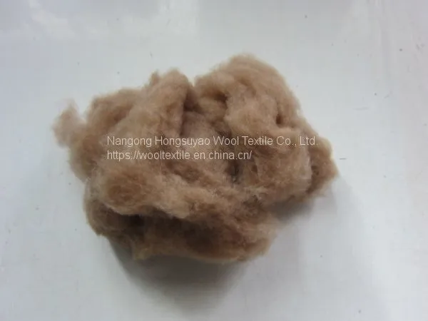 Brown Color Good Wear Resistance Pure Alpaca Wool Fiber Raw Camel Hair photo-3