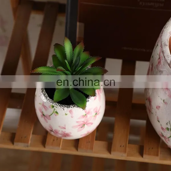 Korea Garden Outdoor Medium Plant Pot Pink Flower Pattern Indoor Custom Flower Pots White for Weddings photo-4