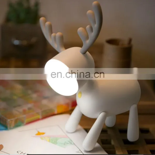 2021 Amazon USB Rechargeable Cute Deer Image 2 Modes Brightness LED Gift Night Light photo-2
