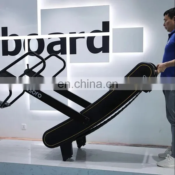 a Commercial Use Self-powered Manual Non-motorized Home Fitness Gym 200kg Weight Capacity Body Strong Woodway Curved Treadmill photo-2