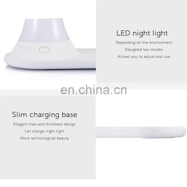 Wireless Charging Lamp New Trends In 2020 Amazon Best Seller 2 In 1 Universal Wireless Charger Wireless Fast Charging photo-4