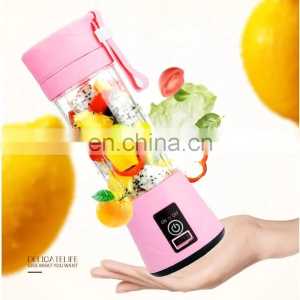Portable Juicer Cup Personal Blender Electric USB Rechargeable Fruit Juicer Blender Smoothies Shakes Mini Travel Plastic Bottle photo-5