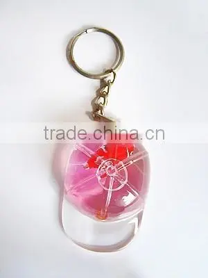 Liquid Unique Flower Shape Keychain With Floater Inside, Wholesale Acrylic Key Chain photo-6