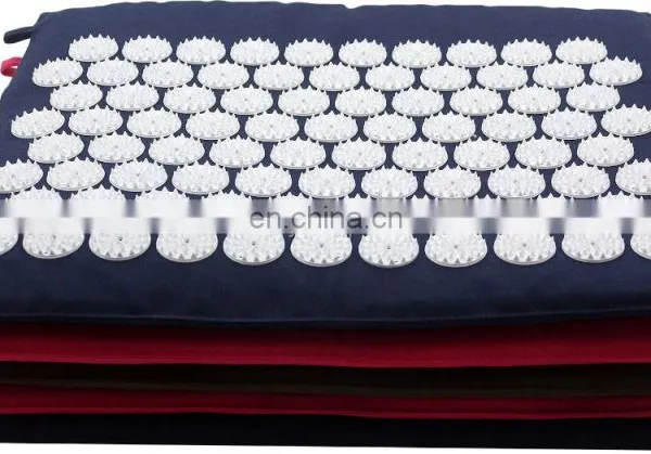 Shakti Yoga Mat for Back Massage Round White Button Fixed Without Glue Acupressure Mat photo-3